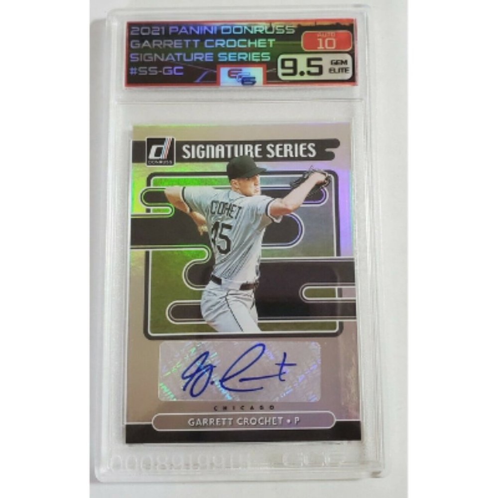 Garrett Crochet 2021 Donruss Signature Series Auto Graded 9.5 Gem Elite ECG SSGC